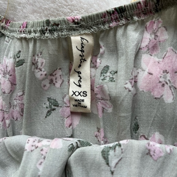 Womens Tie Cap Sleeve Scoop Neck Mini Fit + Flare Floral Dress - Picture 3 of 5